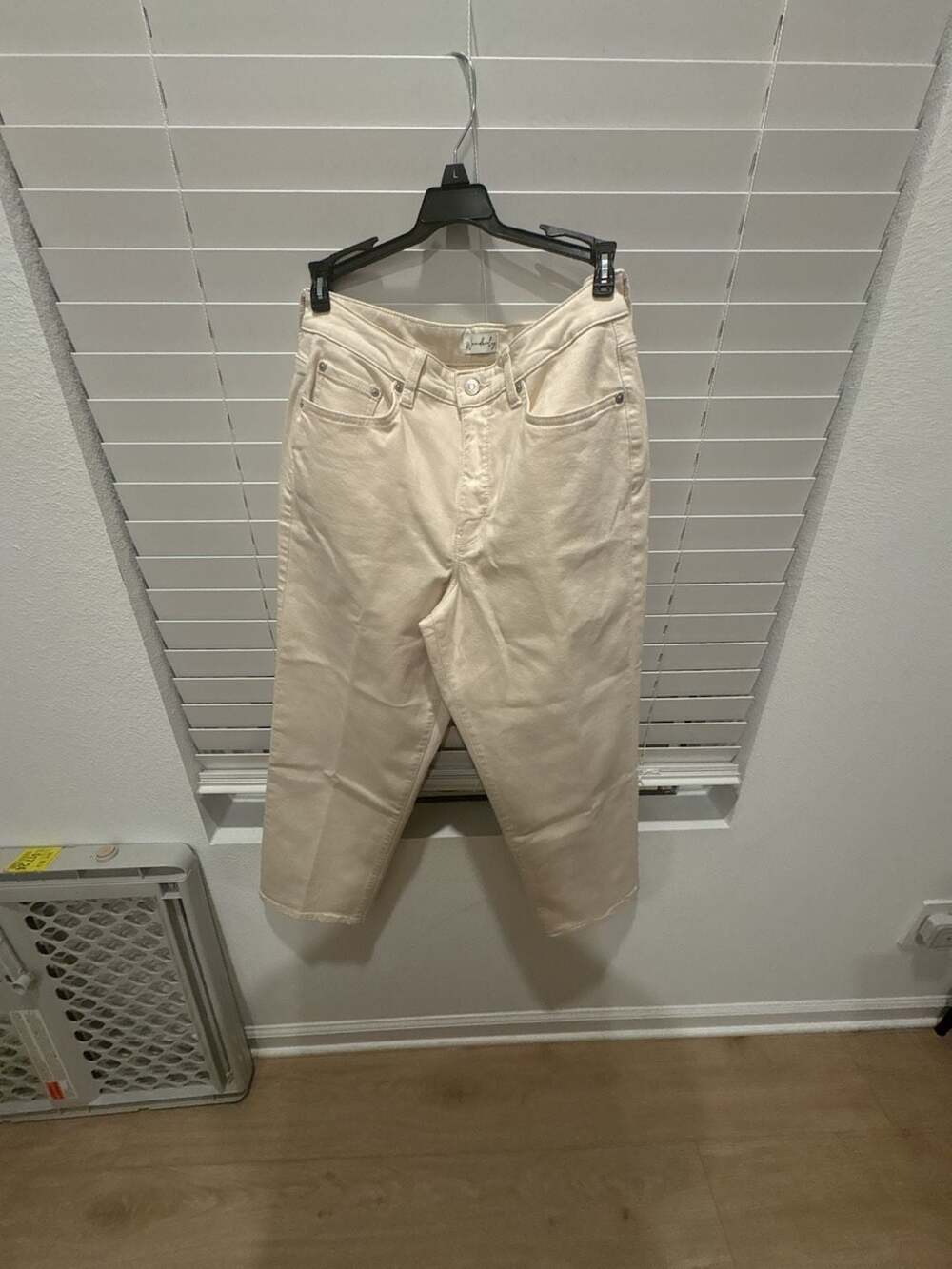 Wonderly Vintage Straight Jeans Size 10 R Off White